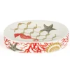 Accessori bagno in set, 3 pezzi, conchiglie e coralli