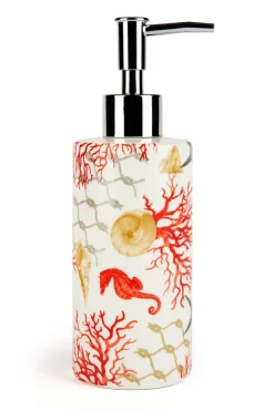 Accessori bagno in set, 3 pezzi, conchiglie e coralli