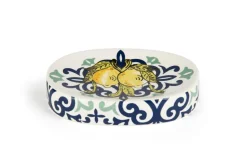 Accessori bagno in set, 3 pezzi, limoni, mediterraneo