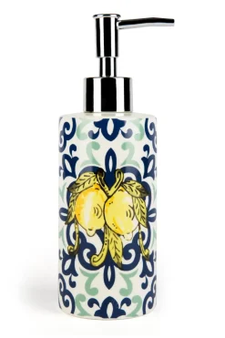 Accessori bagno in set, 3 pezzi, limoni, mediterraneo