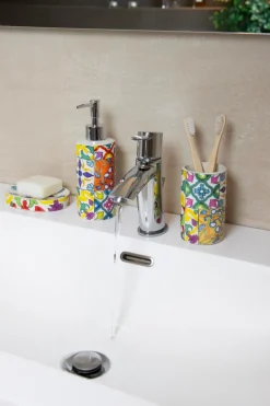 Accessori bagno in set, 3 pezzi, lisbona, mediterraneo