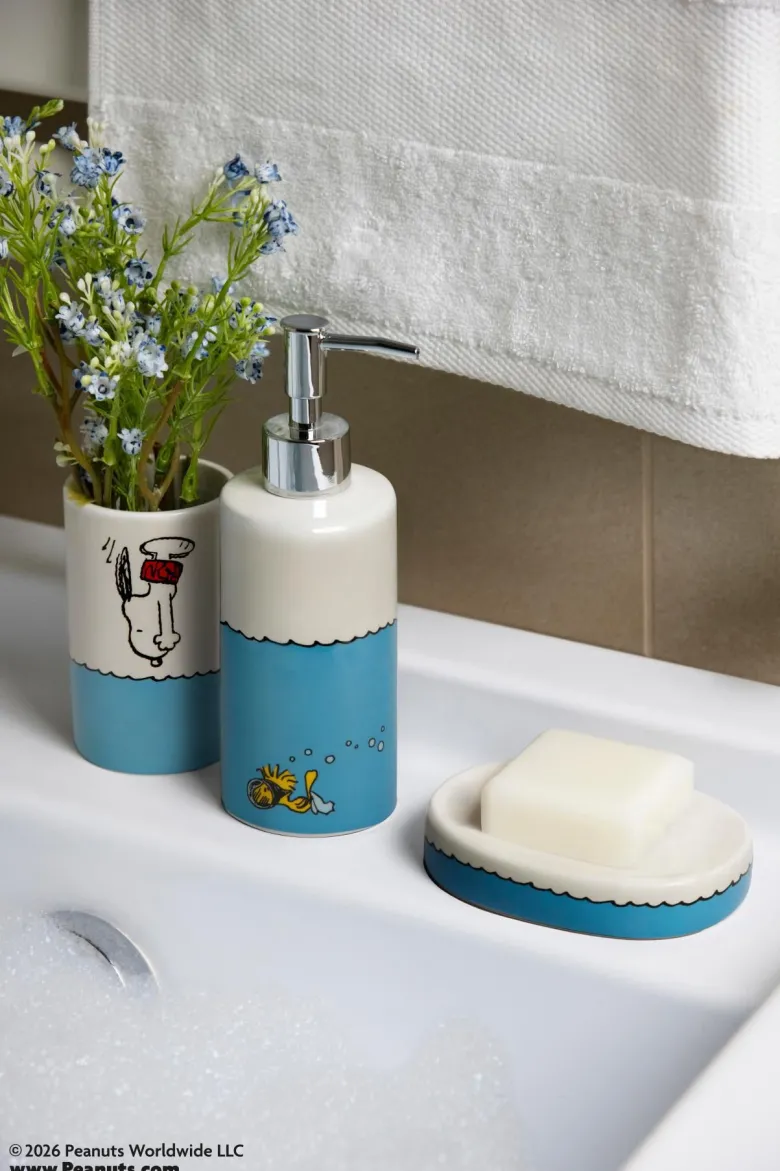 Accessori bagno in set, 3 pezzi, peanuts