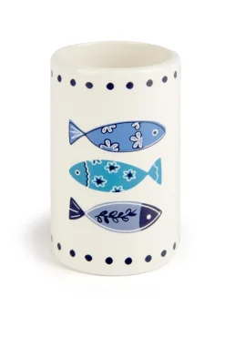 Accessori bagno in set, 3 pezzi, pesci, mare