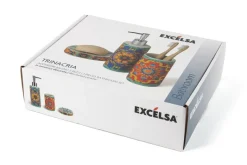 Accessori bagno in set, 3 pezzi, stile siciliano