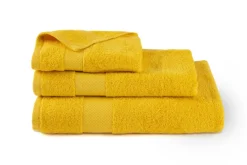 Asciugamano viso, 100% cotone, giallo, 60x100 cm