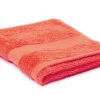 Asciugamano viso, 100% cotone, rosso, 60x100 cm
