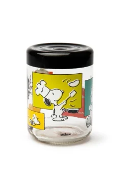 Barattolo con coperchio, peanuts, vetro con decorazioni
