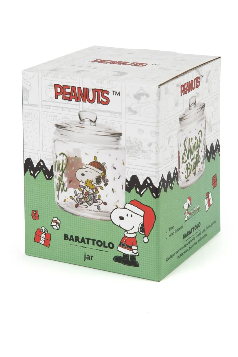 Barattolo in vetro, peanuts shiny & bright, natalizio