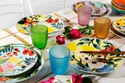 Bicchieri acqua, multicolore, vetro colorato in pasta, ice