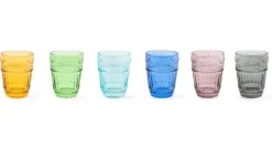 Bicchieri acqua, multicolore, vetro colorato in pasta,flower