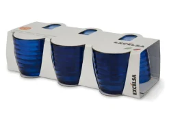 Bicchieri acqua, 6 pezzi, blu, forma conica