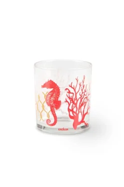 Bicchieri acqua, 3 pezzi, conchiglie e coralli