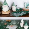 Bicchieri acqua, 6 pezzi, conici, con abeti