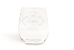 Bicchieri acqua, 6 pezzi, decoro shabby, vetro, trasparenti