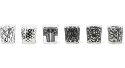 Bicchieri acqua, 6 pezzi, fantasie geometriche
