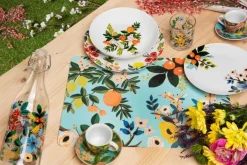 Bicchieri acqua, 3 pezzi, fiori multicolore