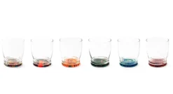 Bicchieri acqua, 6 pezzi, fondo stile aborigeno