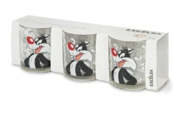 Bicchieri acqua, 3 pezzi, gatto silvestro