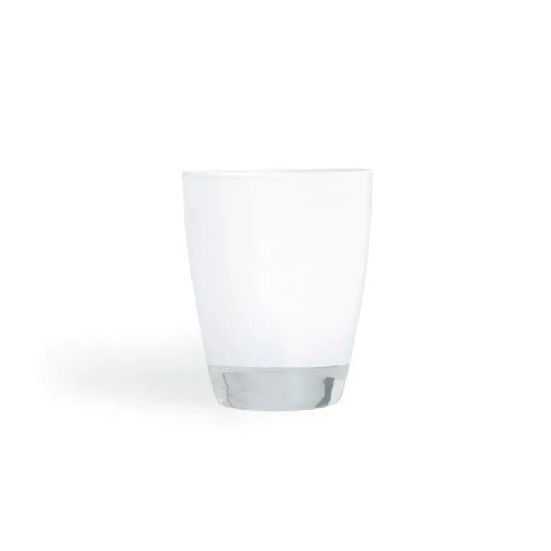 Bicchieri acqua, 6 pezzi, impilabili, bianco