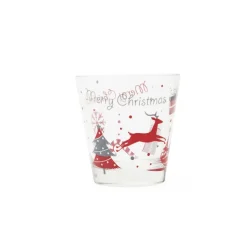 Bicchieri acqua, 6 pezzi, impilabili, natalizi