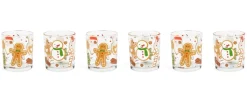 Bicchieri acqua, 6 pezzi, natalizi, invernali
