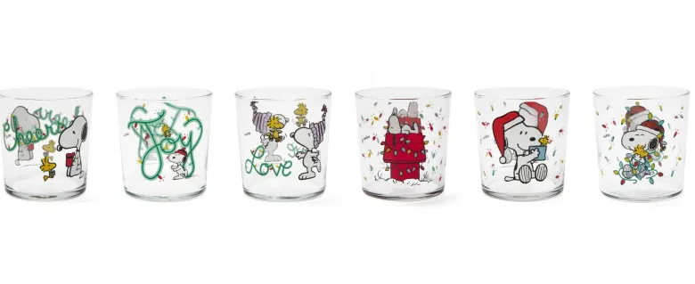 Bicchieri acqua, 6 pezzi, peanuts shiny & bright