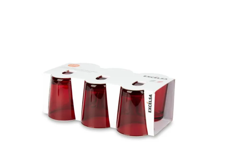 Bicchieri acqua, 6 pezzi, rosso