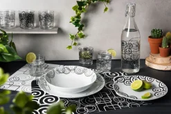 Bicchieri acqua, 6 pezzi, stile geometrico