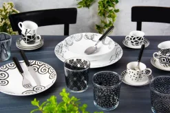 Bicchieri acqua, 6 pezzi, stile geometrico