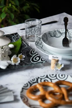 Bicchieri acqua, 6 pezzi, stile geometrico