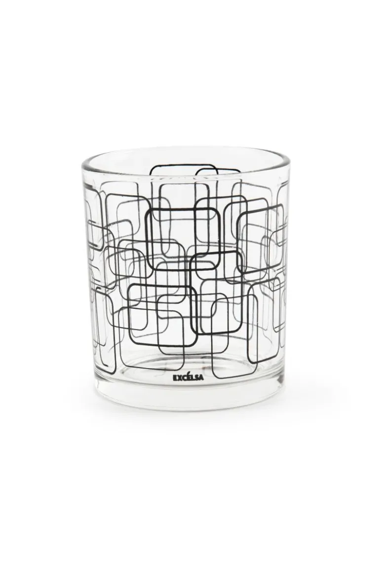 Bicchieri acqua, 6 pezzi, stile geometrico
