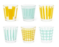 Bicchieri acqua, 6 pezzi, stile primaverile