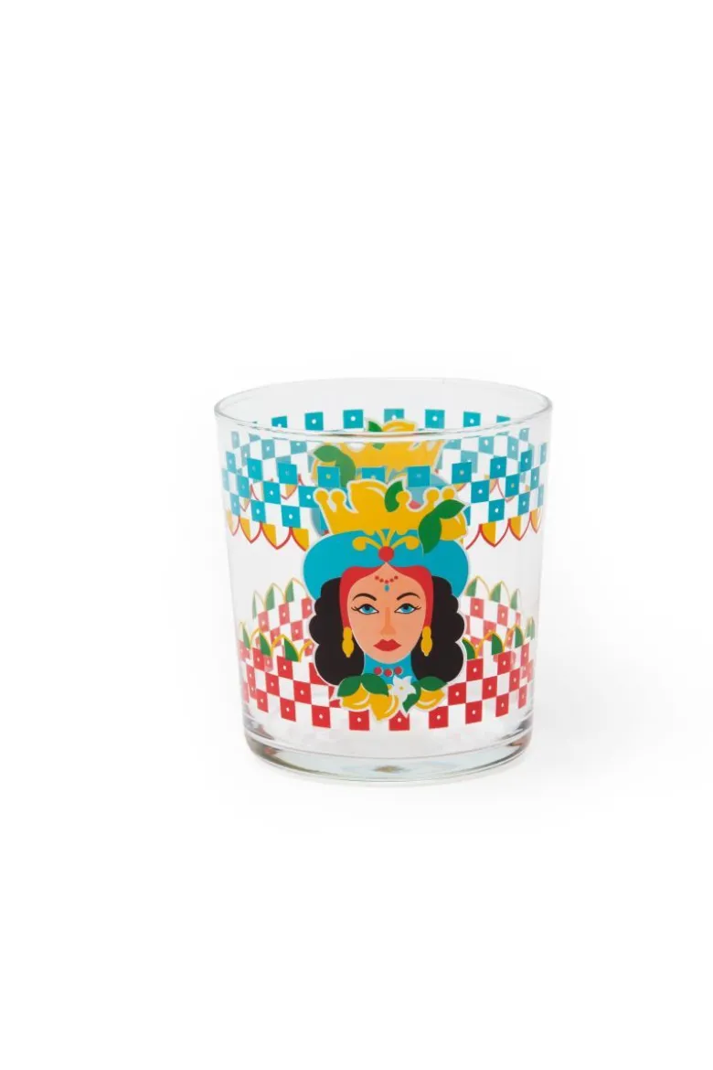 Bicchieri acqua, 6 pezzi, stile siciliano