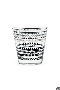 Bicchieri acqua, 6 pezzi, vetro, 250 ml, bianco e nero, stil