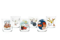 Bicchieri acqua, 6 pezzi, vetro, 350 ml, harry potter