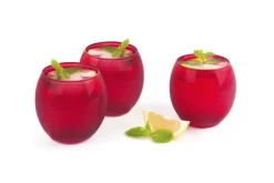 Bicchieri acqua, 6 pezzi, vetro rosso