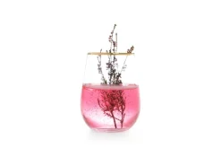 Bicchieri acqua, 6 pezzi, vetro trasparente, filo oro