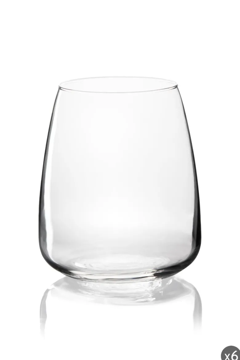 Bicchieri acqua, 6 pezzi, vetro trasparente