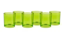 Bicchieri acqua, 6 pezzi, vetro verde
