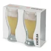 Bicchieri da birra, 2 pezzi, vetro trasparente