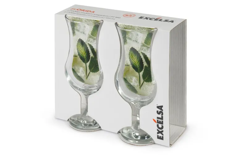 Bicchieri da cocktail, 2 pezzi, vetro trasparente