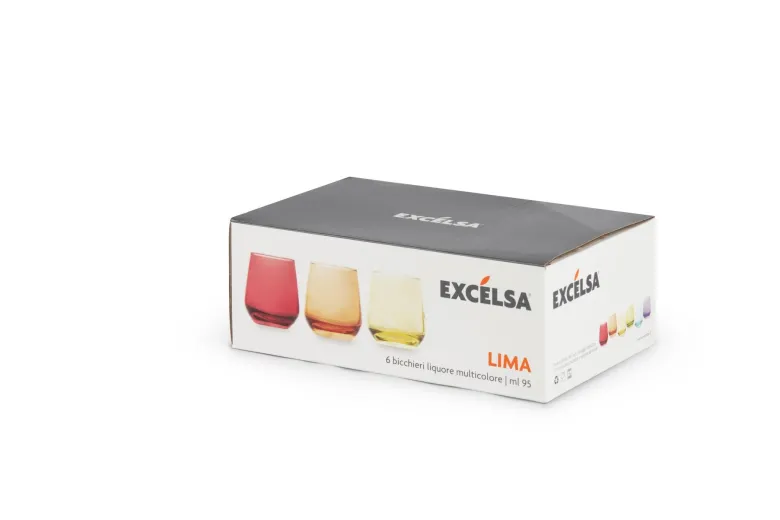Bicchierini da liquore, 6 pezzi, multicolore