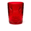 Bicchieri tumbler, con lavorazione, 6 pezzi, rosso