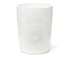 Bicchieri tumbler, con lavorazione, 6 pezzi, bianco