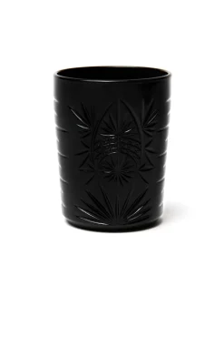 Bicchieri tumbler, con lavorazione, 6 pezzi, nero