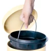 Bidoncino rifiuti a pedale, crema, 5 litri
