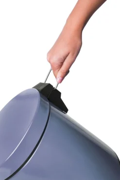 Bidoncino rifiuti a pedale, grigio, 5 litri
