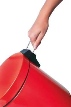 Bidoncino rifiuti a pedale, rosso, 5 litri
