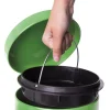 Bidoncino rifiuti a pedale, verde, 5 litri