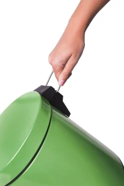 Bidoncino rifiuti a pedale, verde, 5 litri